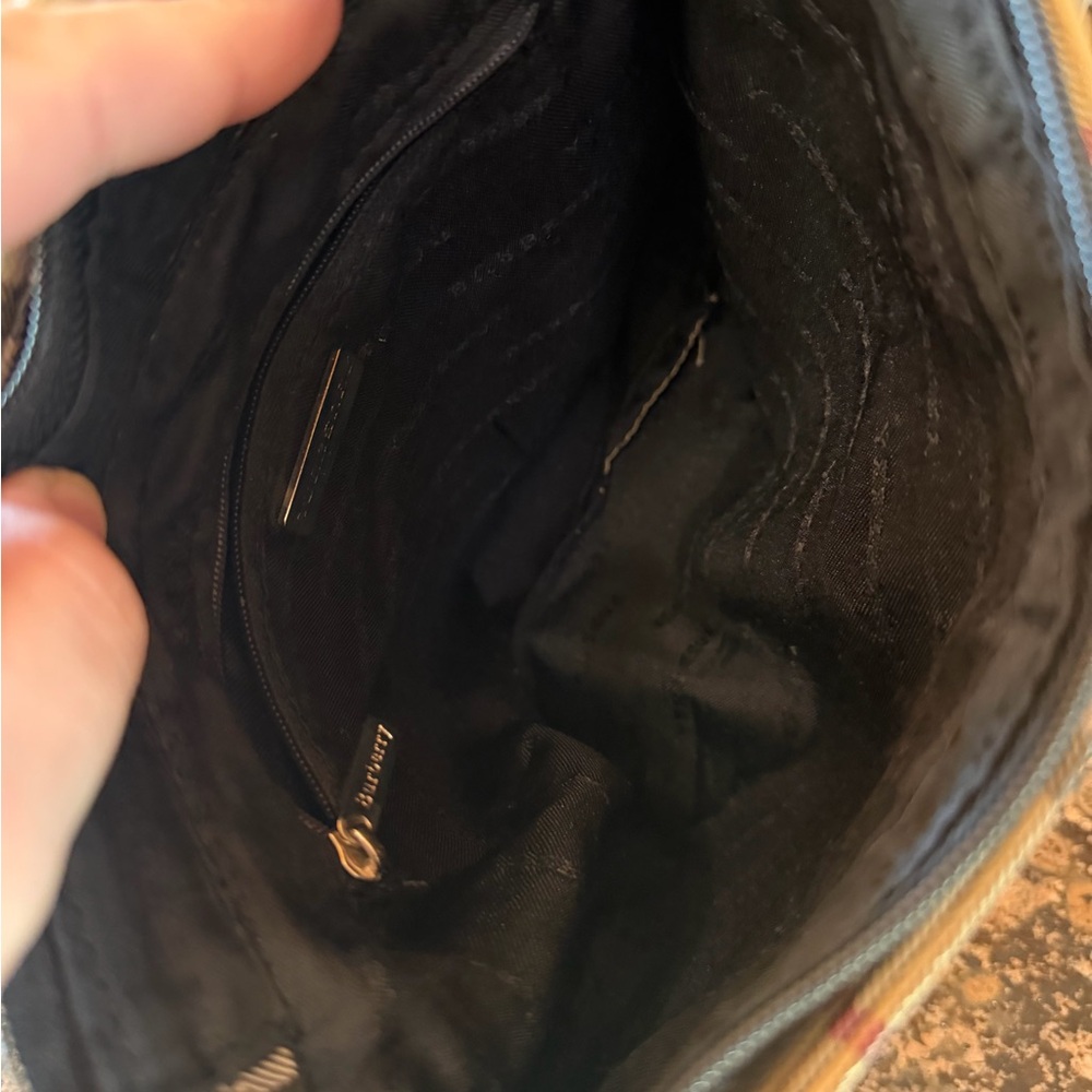 Burberry Plaid Shoulder Bag - Black and Cream - Picture 5 of 9